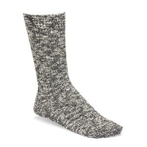 Birkenstock Black Gray Cotton Slub Socks